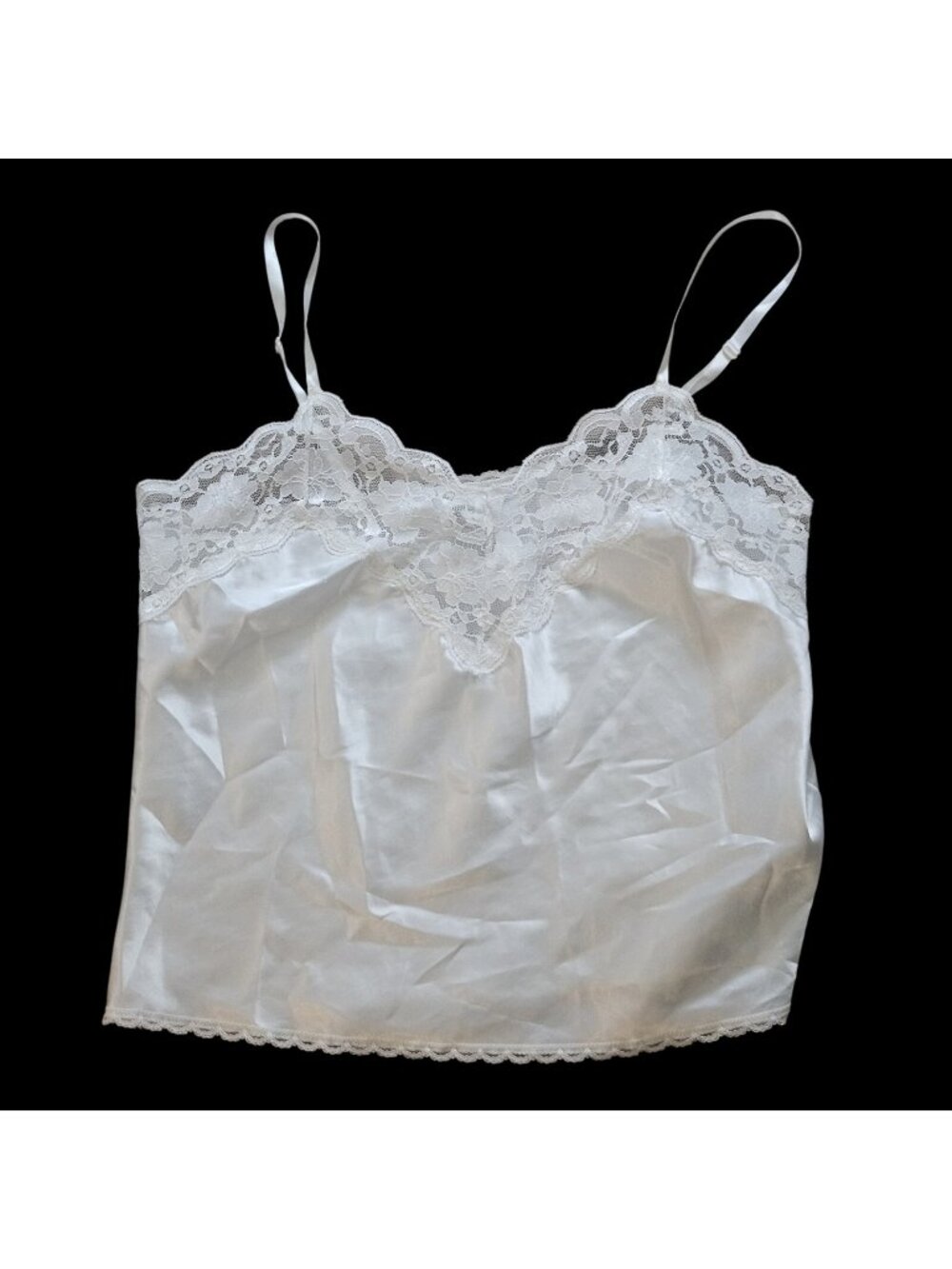 Vintage Body Chic White Lace Camisole Tank Cami Size Medium